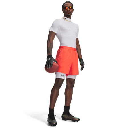 Short long Under Armour HeatGear blanc