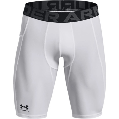 Short long Under Armour HeatGear blanc