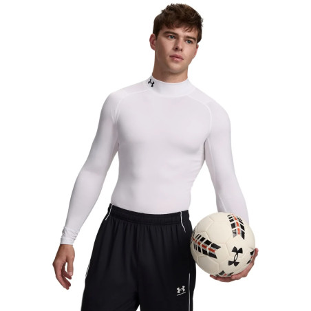 Sous-maillot manches longues et col Under Armour blanc