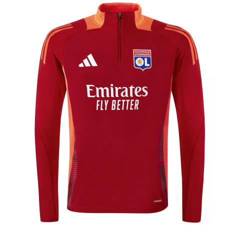 Sweat zippé OL rouge