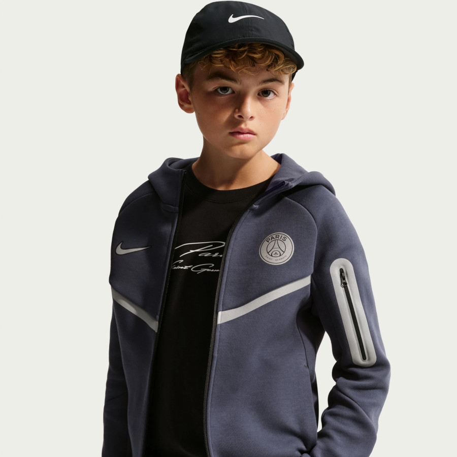 Veste survêtement junior PSG TechFleece gris