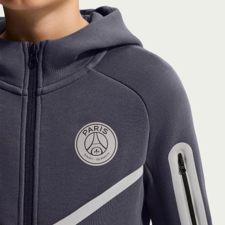 Veste survêtement junior PSG TechFleece gris