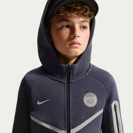 Veste survêtement junior PSG TechFleece gris