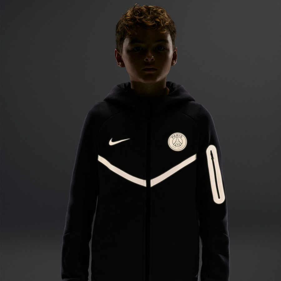 Veste survêtement junior PSG TechFleece gris