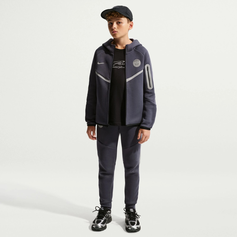 Veste survêtement junior PSG TechFleece gris