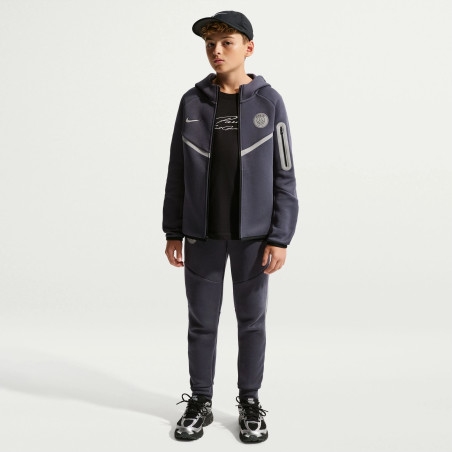 Veste survêtement junior PSG TechFleece gris