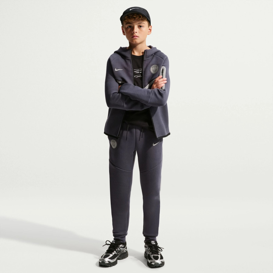 Pantalon survêtement junior PSG TechFleece gris