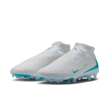 Nike Phantom 6 montante Elite FG blanc bleu