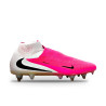 Nike Phantom 6 montante Elite SG-Pro rose blanc