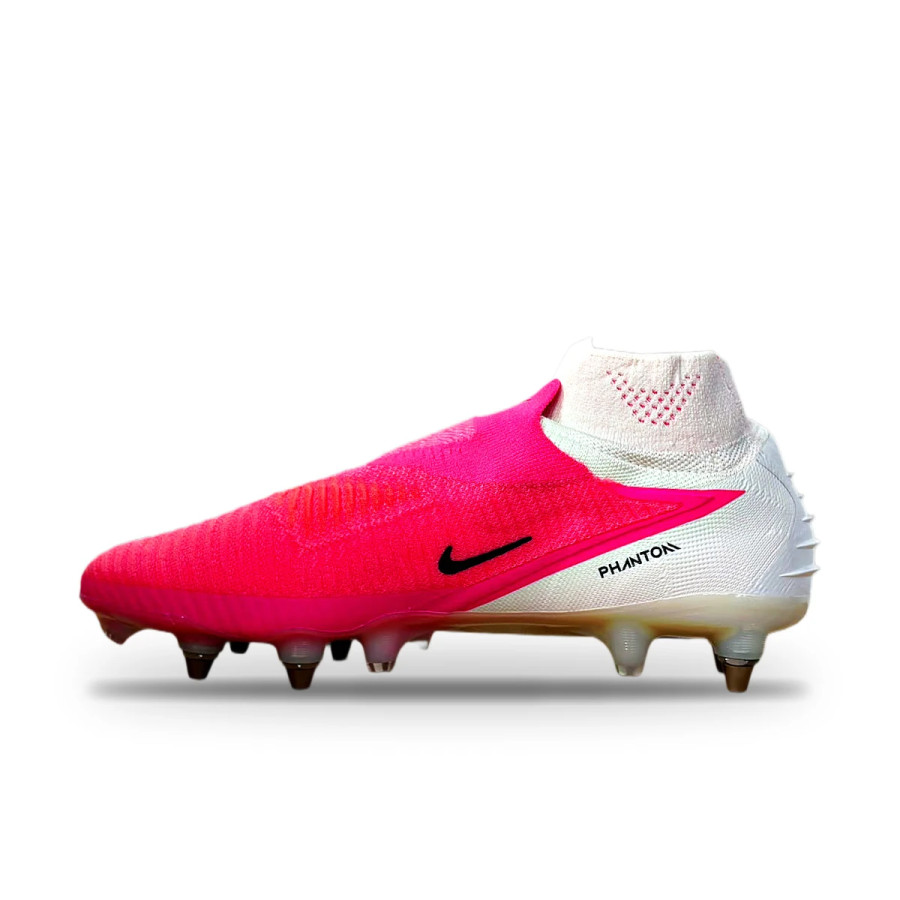 Nike Phantom 6 montante Elite SG-Pro rose blanc