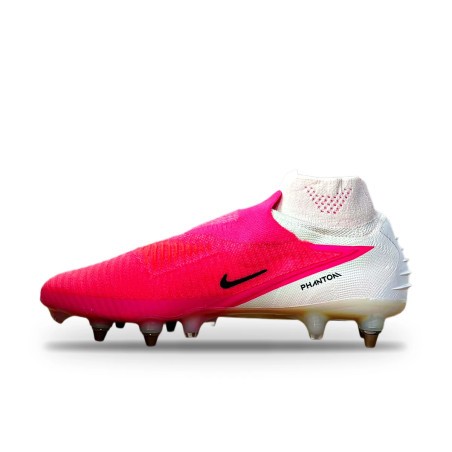Nike Phantom 6 montante Elite SG-Pro rose blanc