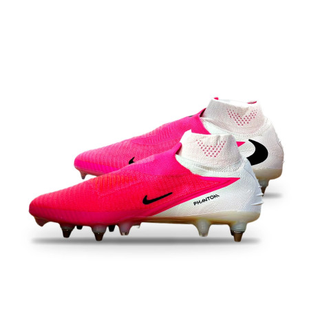 Nike Phantom 6 montante Elite SG-Pro rose blanc
