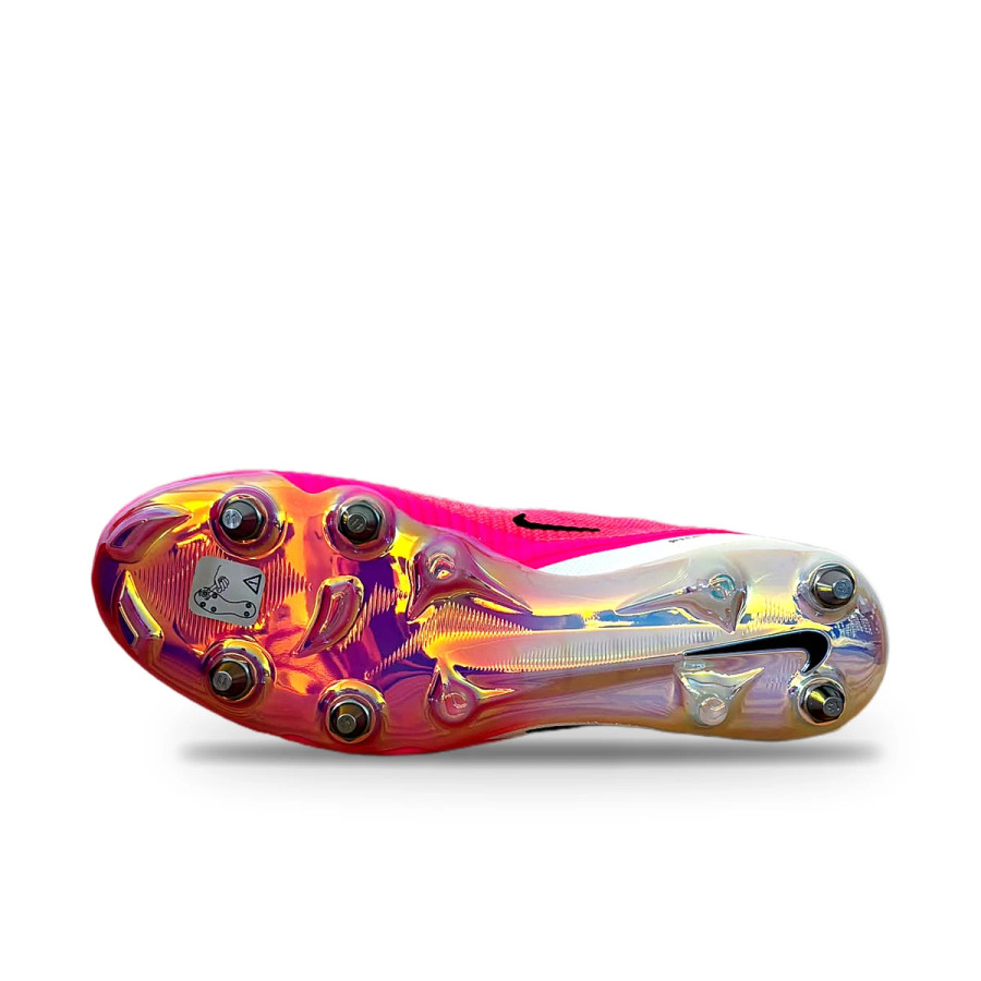 Nike Phantom 6 montante Elite SG-Pro rose blanc