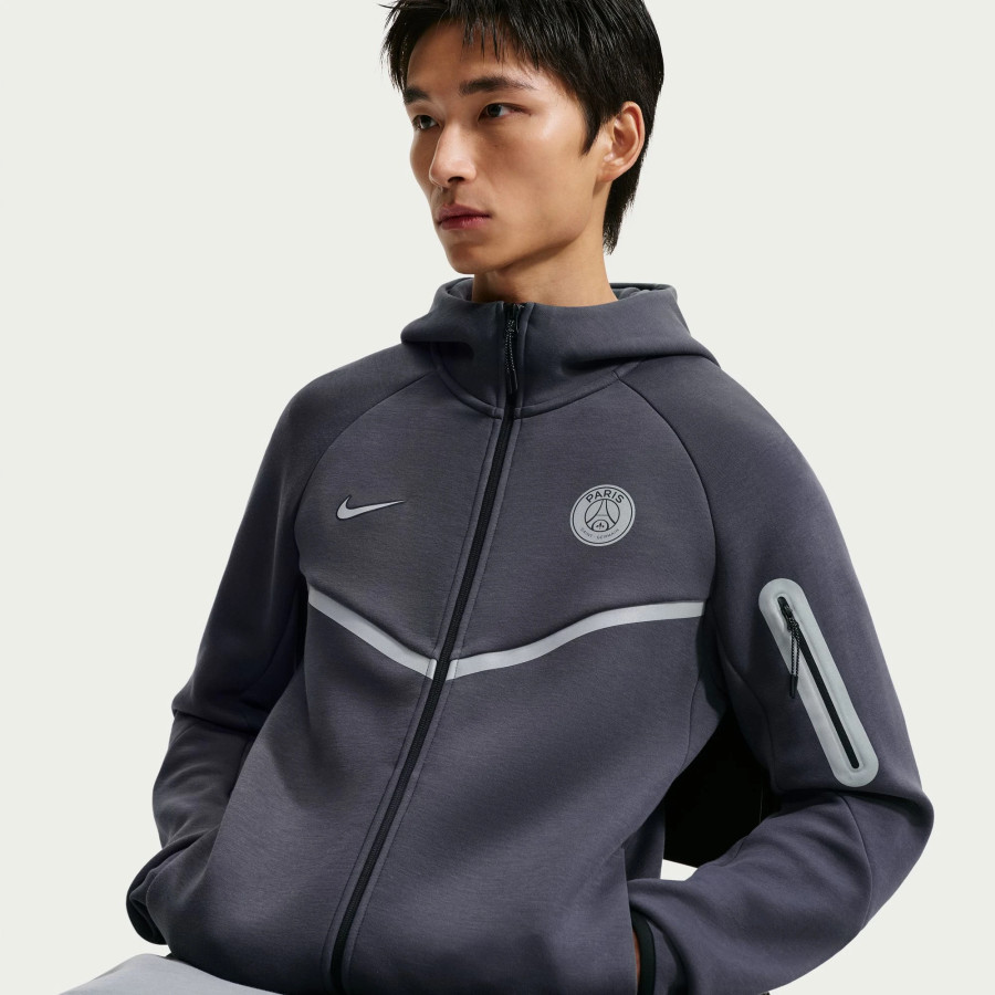 Veste survêtement PSG TechFleece gris