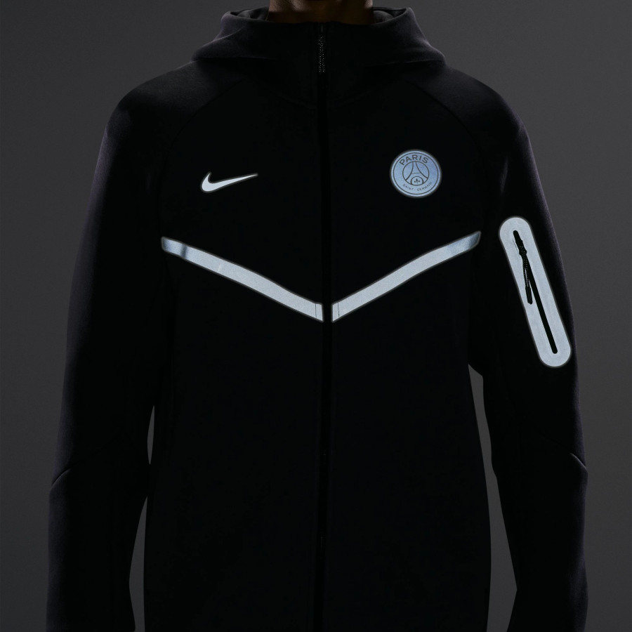 Veste survêtement PSG TechFleece gris