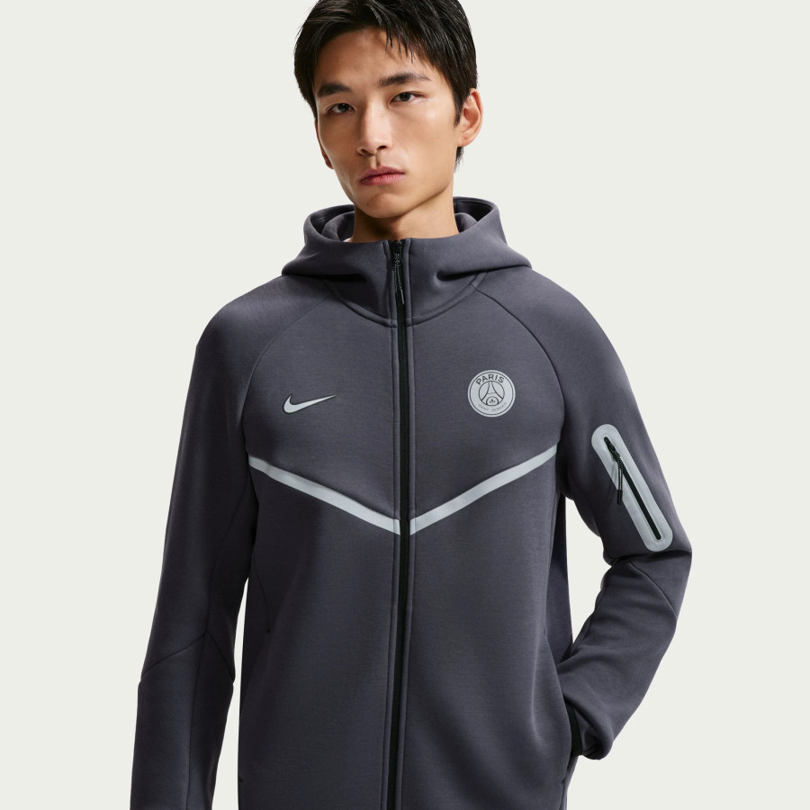 Veste survêtement PSG TechFleece gris
