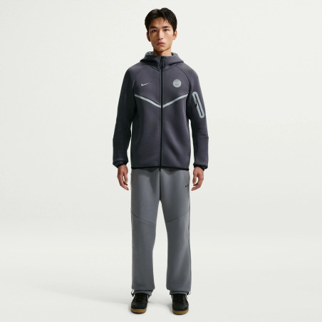 Veste survêtement PSG TechFleece gris