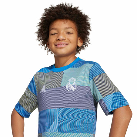 Maillot avant match junior Real Madrid bleu