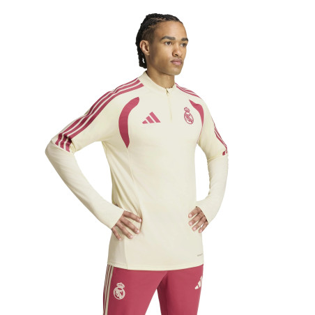 Sweat zippé Real Madrid ivoire