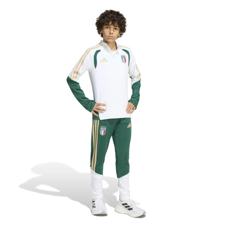 Sweat zippé junior Italie blanc