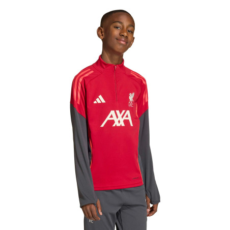 Sweat zippé junior Liverpool rouge