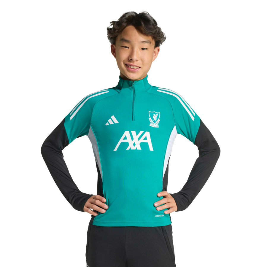 Sweat zippé junior Liverpool vert