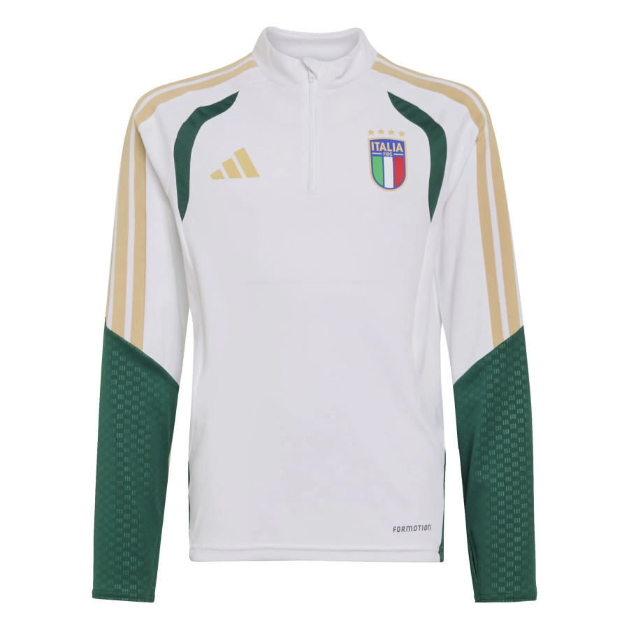 Sweat zippé junior Italie blanc