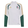 Sweat zippé junior Italie blanc