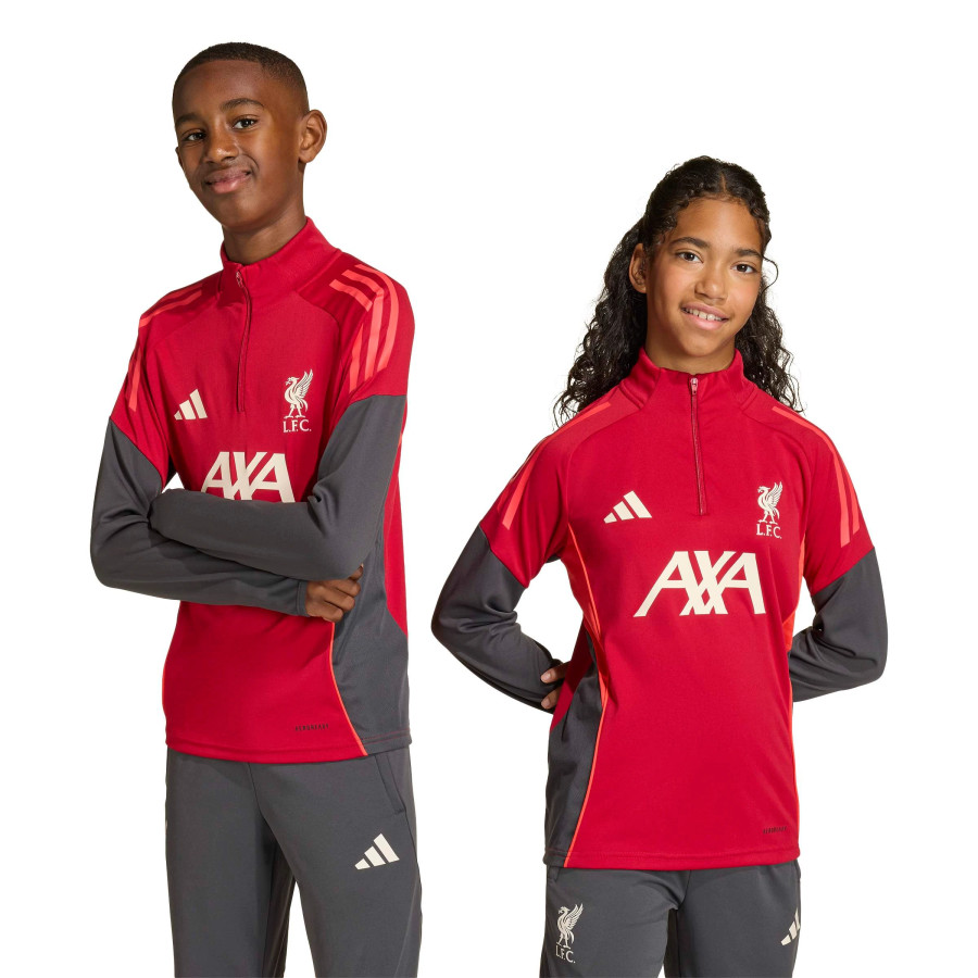 Sweat zippé junior Liverpool rouge