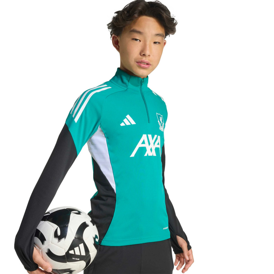Sweat zippé junior Liverpool vert