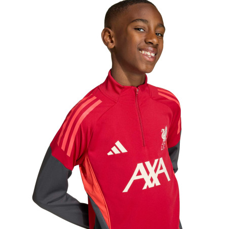 Sweat zippé junior Liverpool rouge