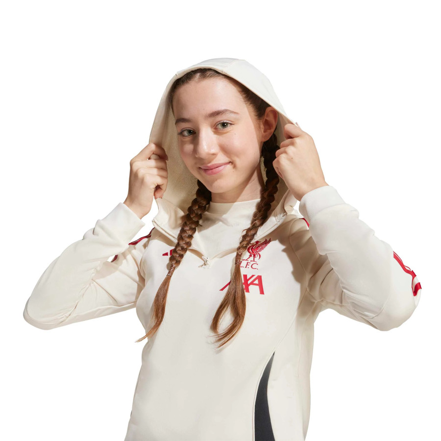 Sweat à capuche junior Liverpool blanc