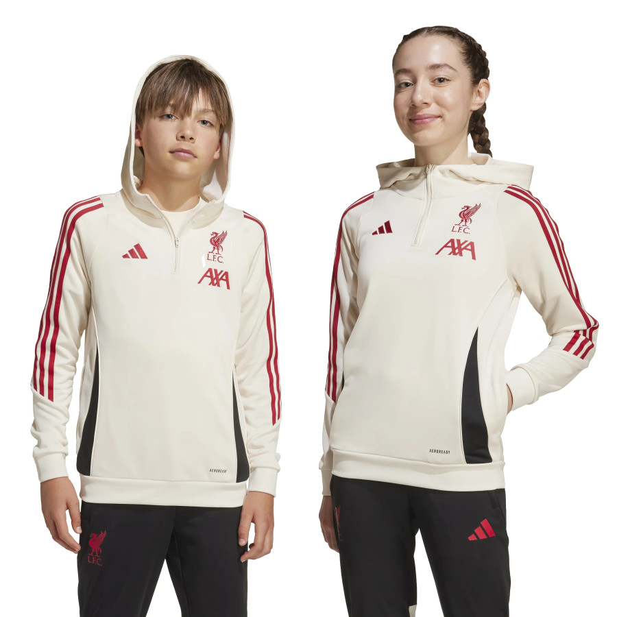 Sweat à capuche junior Liverpool blanc