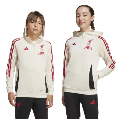 Sweat à capuche junior Liverpool blanc