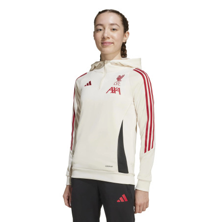 Sweat à capuche junior Liverpool blanc