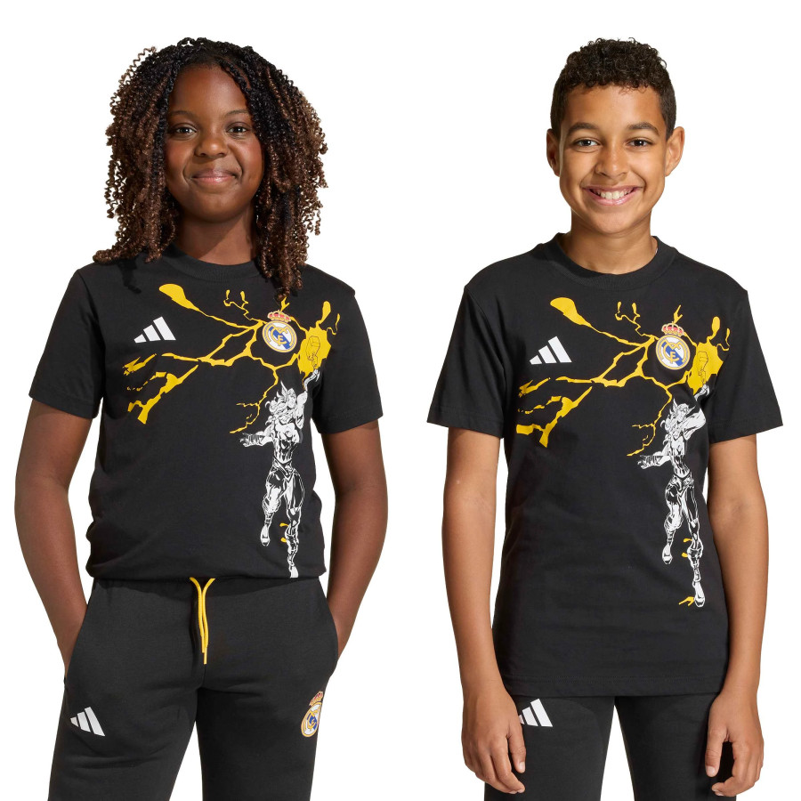 T-shirt junior Real Madrid Marvel Avengers noir