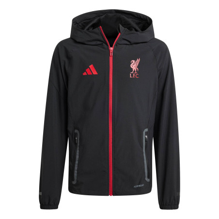 Veste survêtement junior Liverpool Vis Tech noir rouge