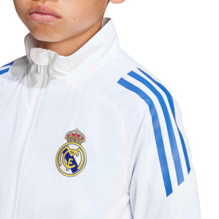Veste survêtement junior Real Madrid blanc