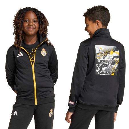 Veste survêtement junior Real Madrid Marvel Avengers noir