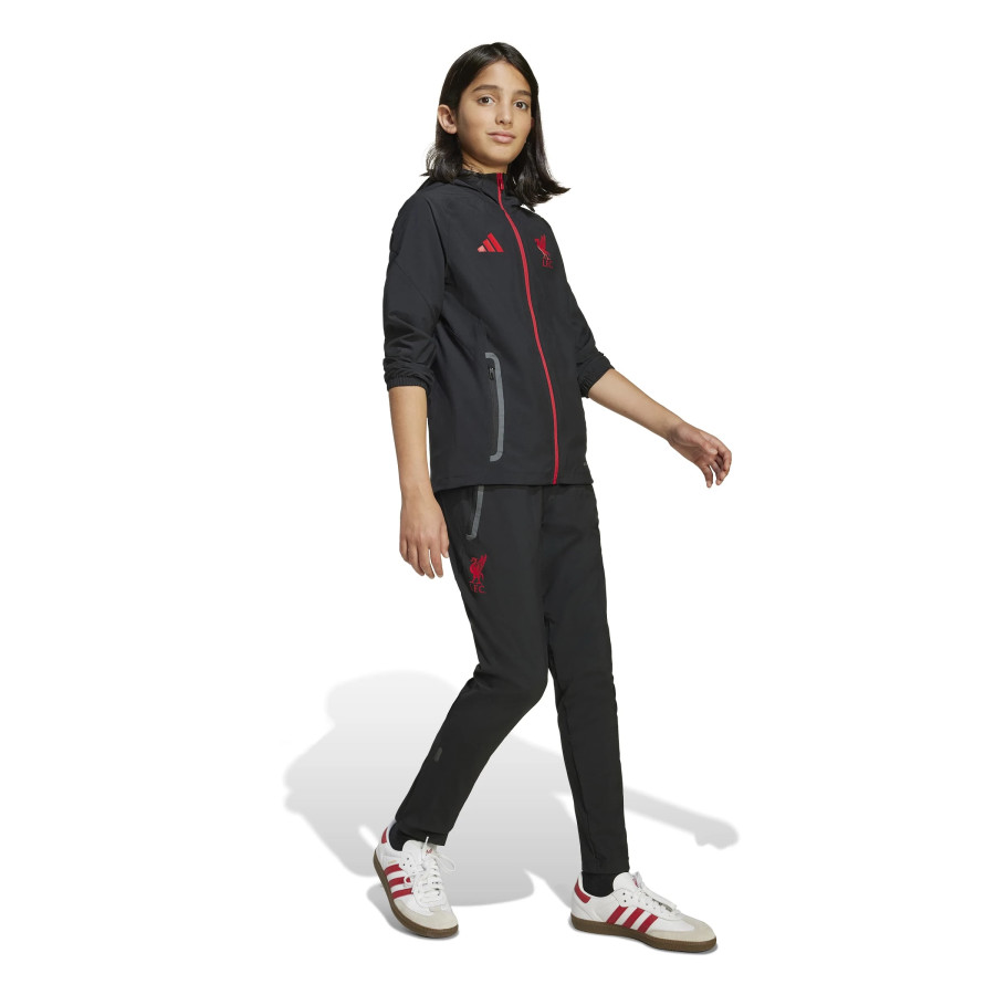 Veste survêtement junior Liverpool Vis Tech noir rouge