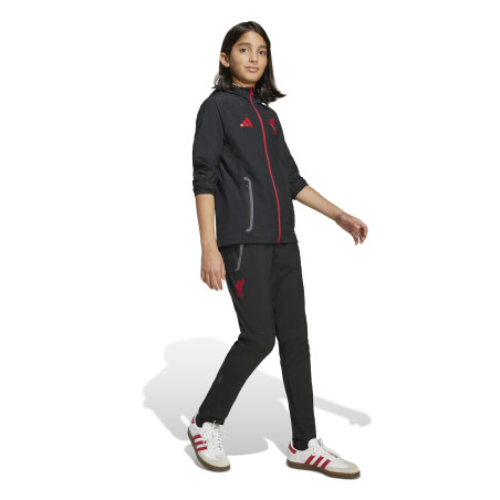 Veste survêtement junior Liverpool Vis Tech noir rouge