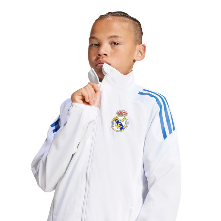 Veste survêtement junior Real Madrid blanc