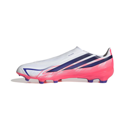 adidas F50 Hyperfast League Laceless FG blanc rose