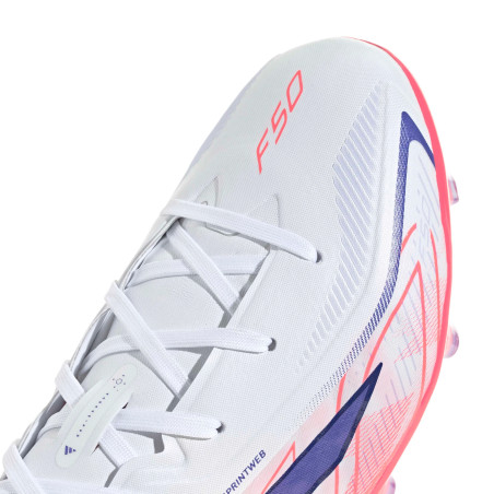 adidas F50 Hyperfast Elite junior FG blanc rose