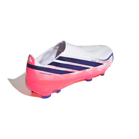 adidas F50 Hyperfast League Laceless FG blanc rose