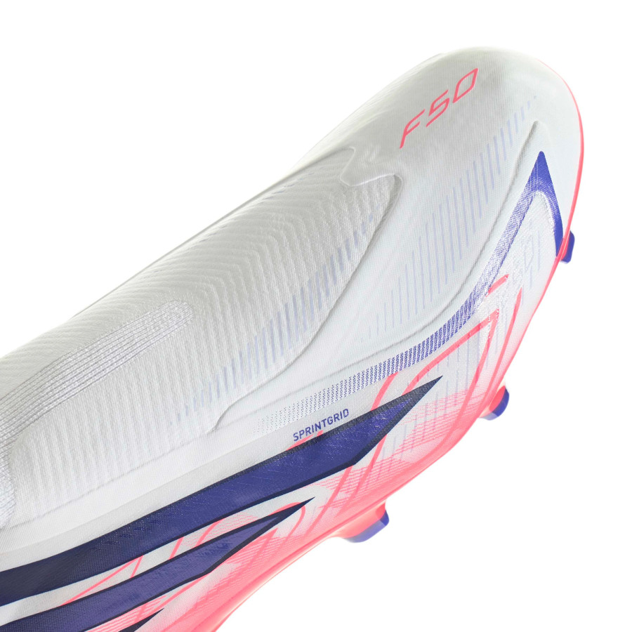 adidas F50 Hyperfast League Laceless FG blanc rose