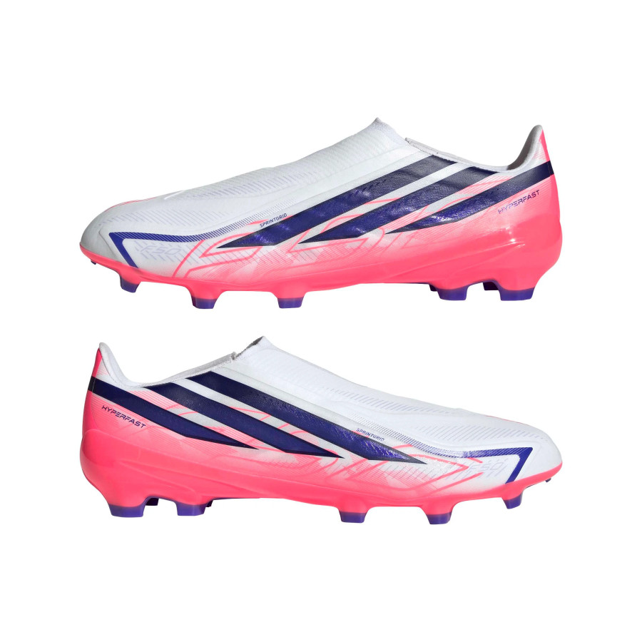 adidas F50 Hyperfast League Laceless FG blanc rose