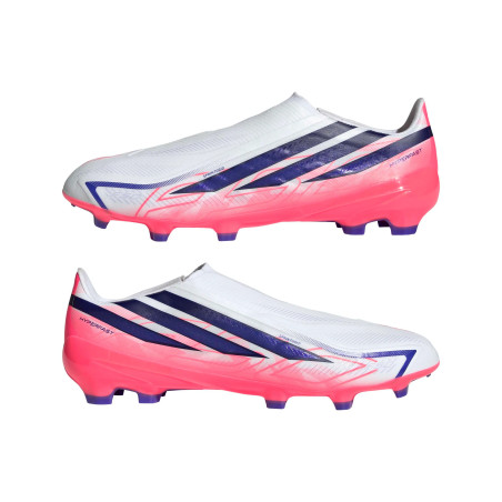 adidas F50 Hyperfast League Laceless FG blanc rose