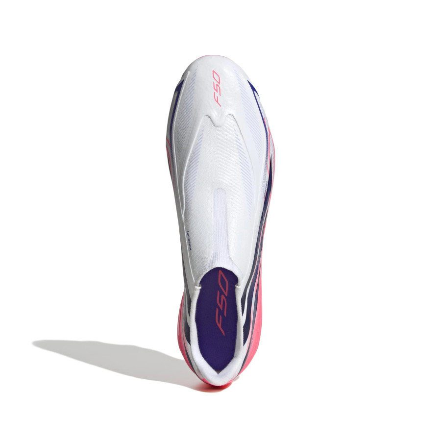 adidas F50 Hyperfast League Laceless FG blanc rose