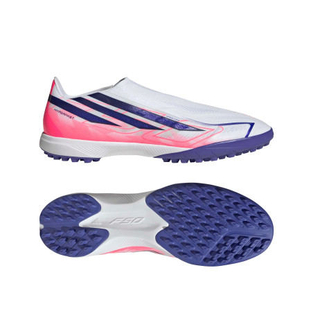 adidas F50 Hyperfast League Laceless Turf blanc rose
